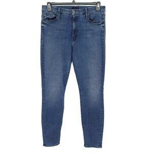 Mother Denim Jeans SZ 33 High Waisted Looker Ankle Skinny Stretch Retro Everyday